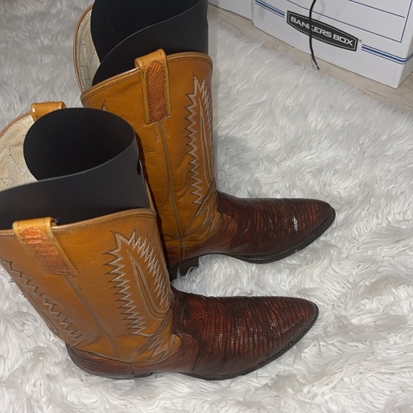 Dan Post Brown and Tan Cowboy & Western Boots - Picture 3 of 3